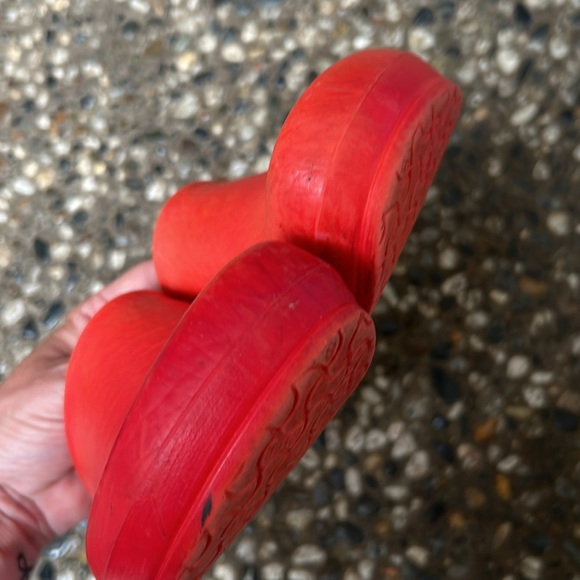 Birkenstock Red Rubber Clogs - Picture 6 of 11